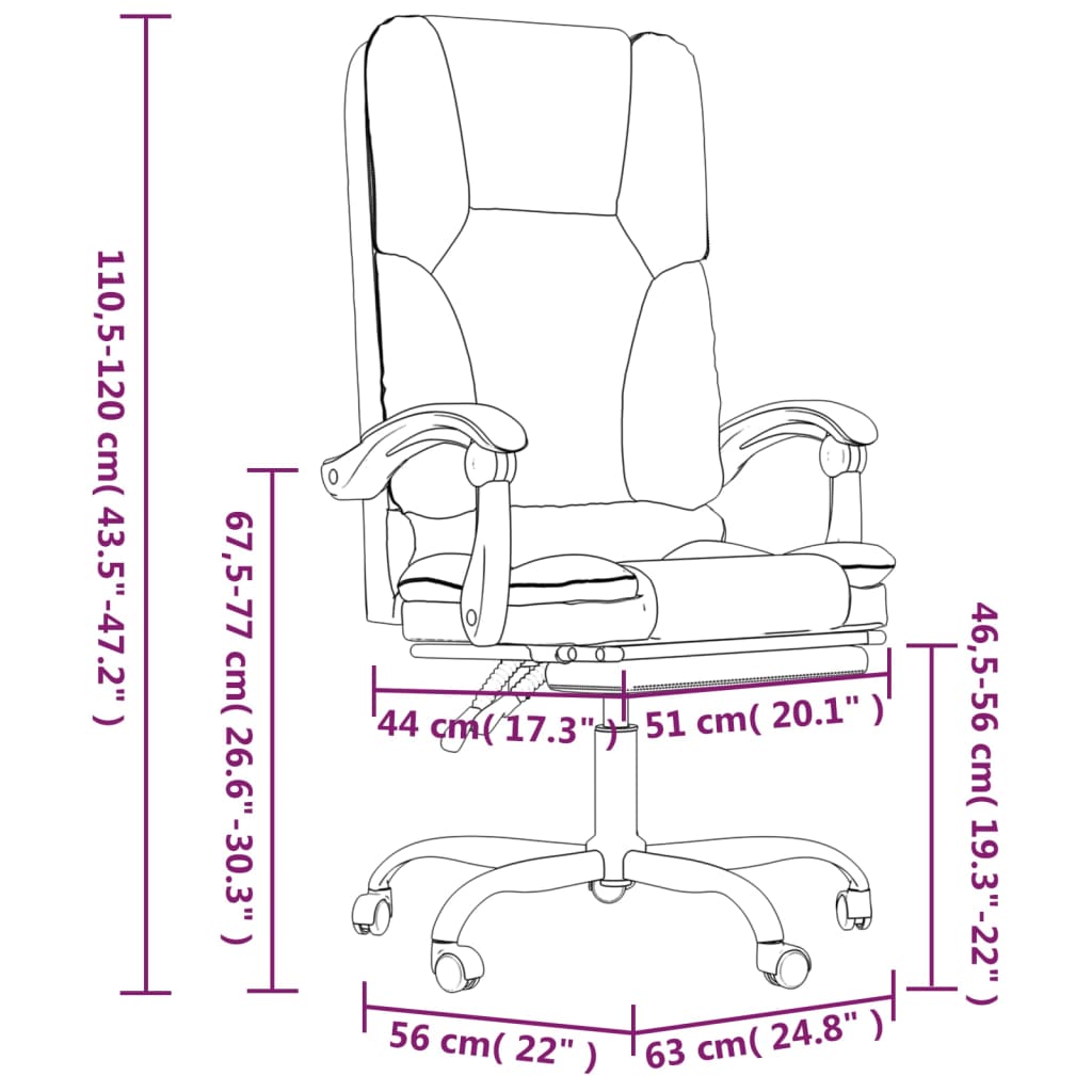 vidaXL Massage Relaxfauteuil voor op kantoor donkergrijs stof