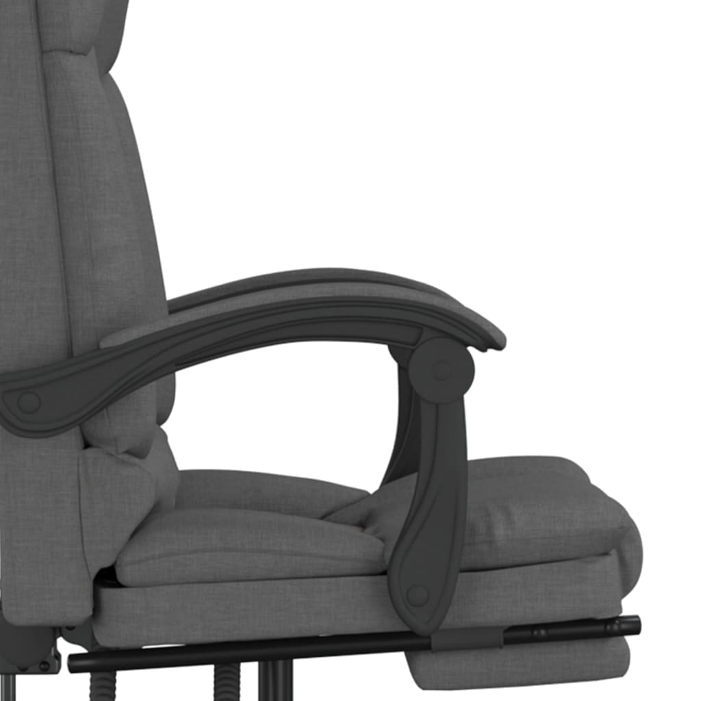 vidaXL Massage Relaxfauteuil voor op kantoor donkergrijs stof