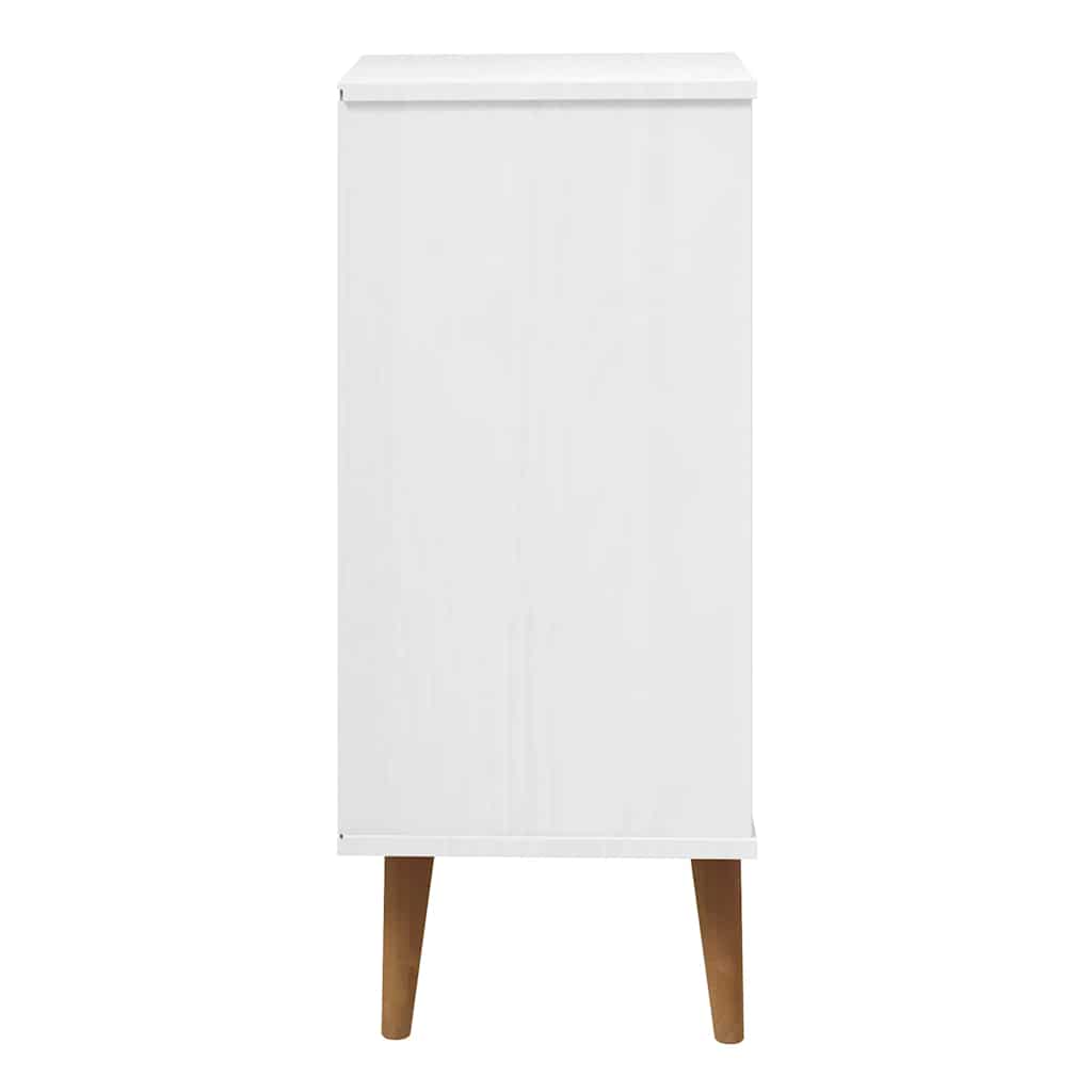 vidaXL Ladekast MOLDE 40x35x82 cm massief grenenhout grijs