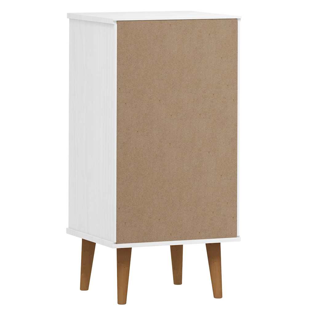 vidaXL Ladekast MOLDE 40x35x82 cm massief grenenhout grijs