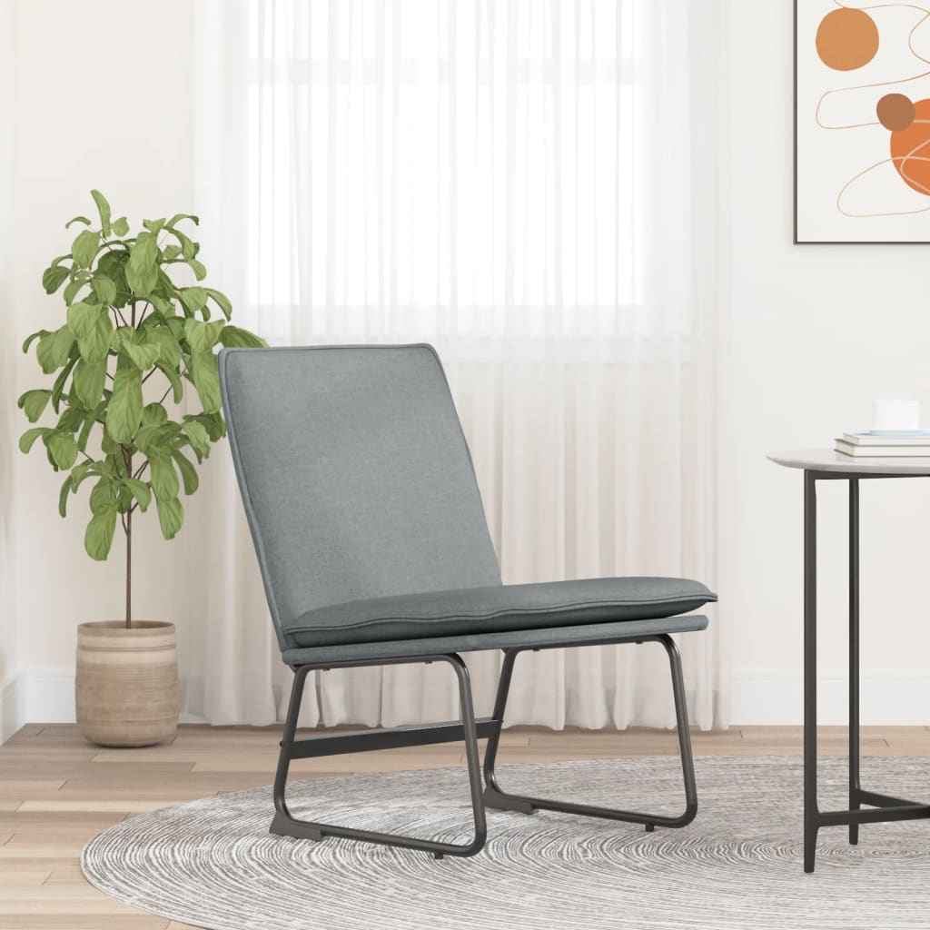 vidaXL Loungestoel 52x75x76 cm stof donkergrijs