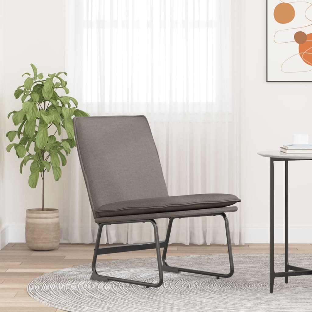 vidaXL Loungestoel 52x75x76 cm stof donkergrijs