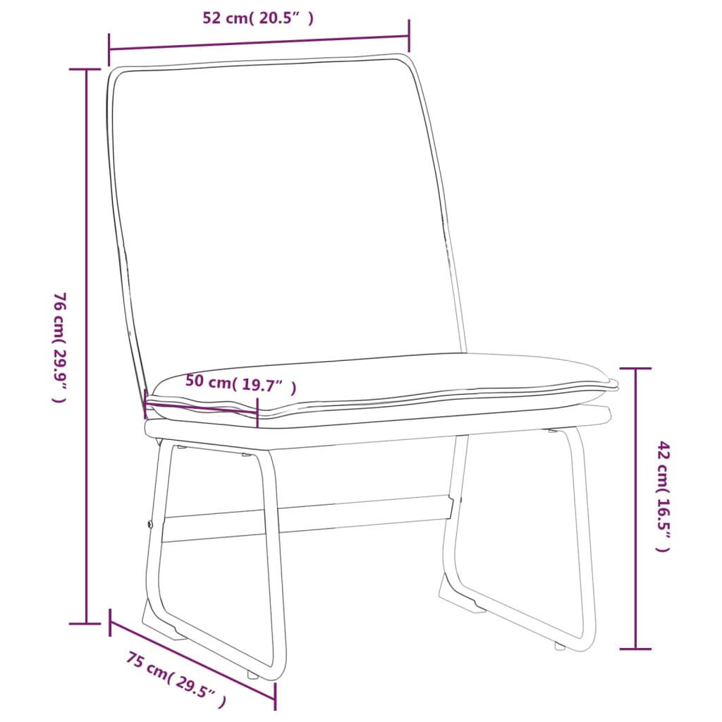 vidaXL Loungestoel 52x75x76 cm stof donkergrijs