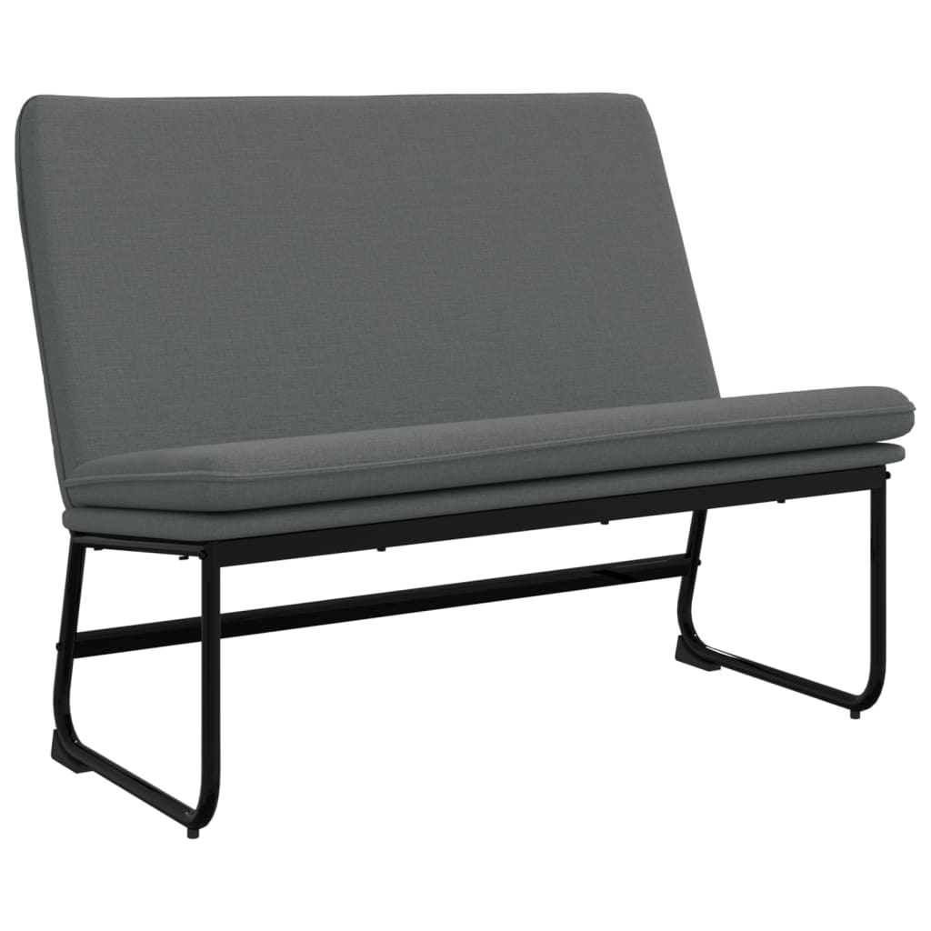vidaXL Bankje 100x75x76 cm stof donkergrijs