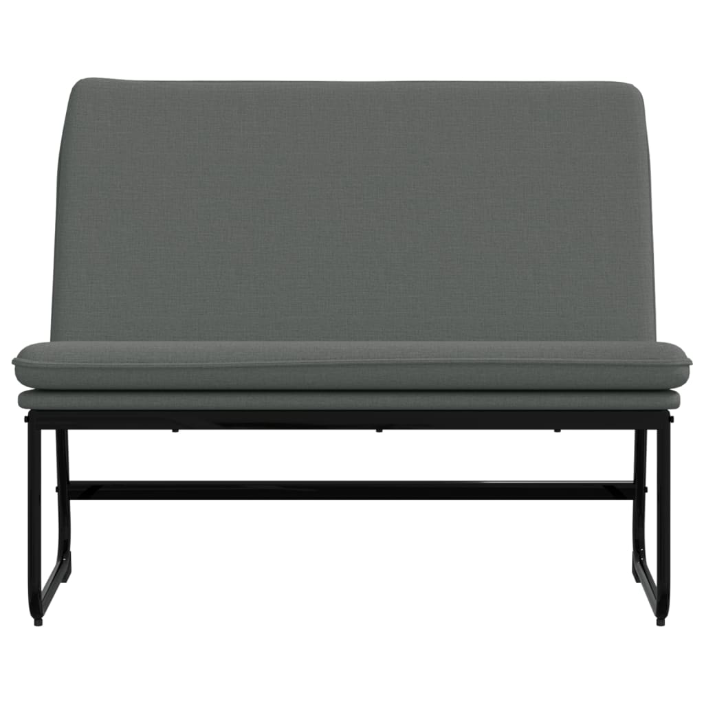 vidaXL Bankje 100x75x76 cm stof donkergrijs