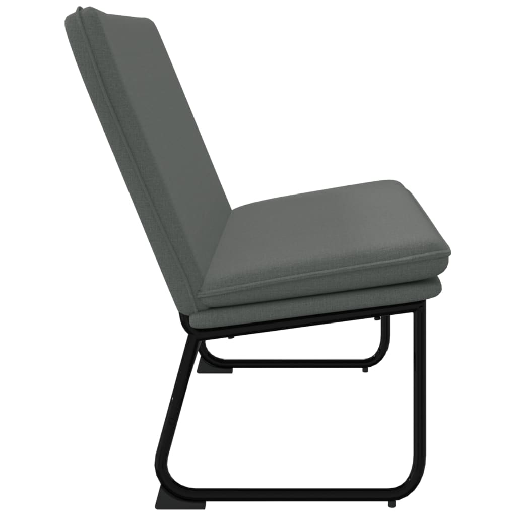 vidaXL Bankje 100x75x76 cm stof donkergrijs