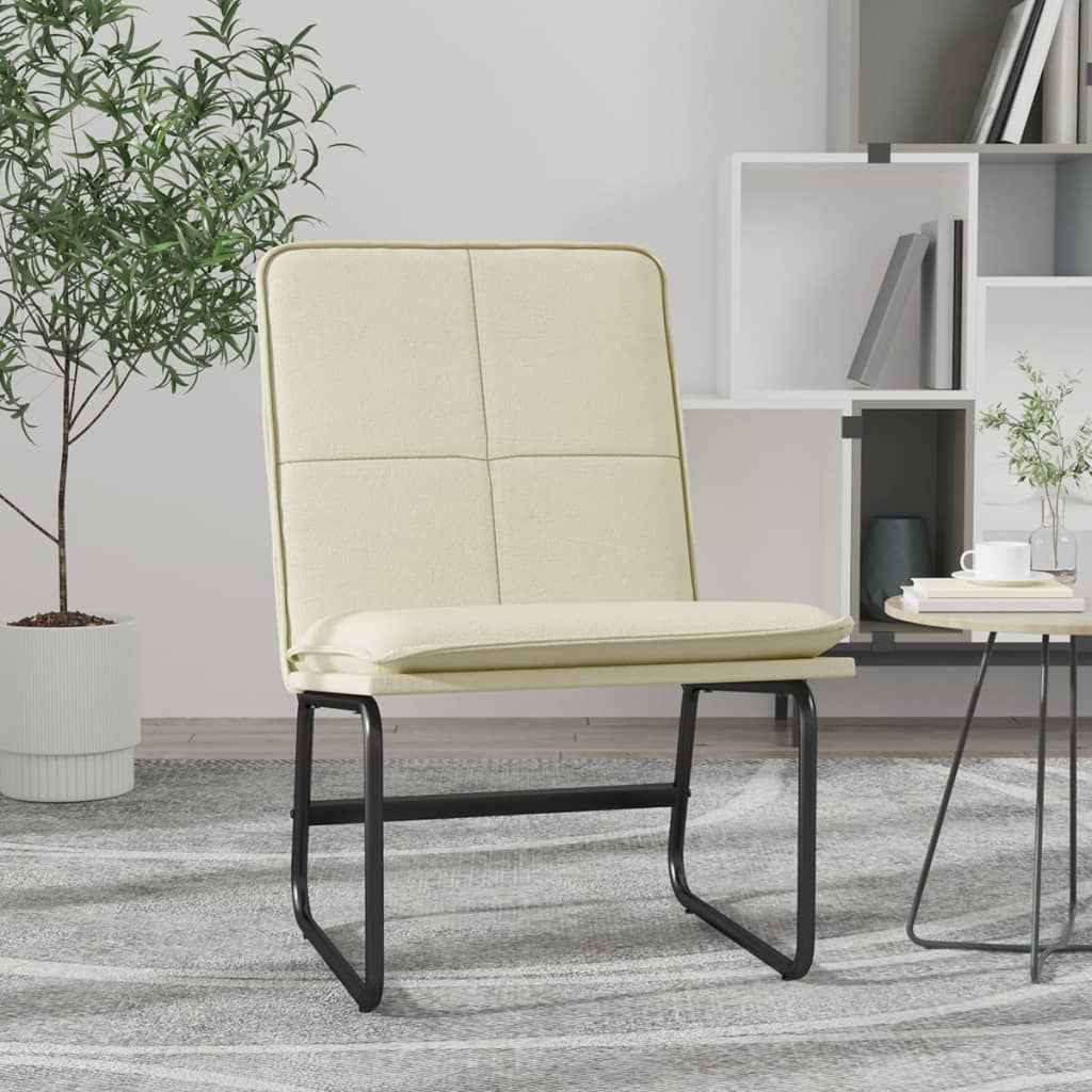 vidaXL Loungestoel 54x75x76 cm kunstleer zwart
