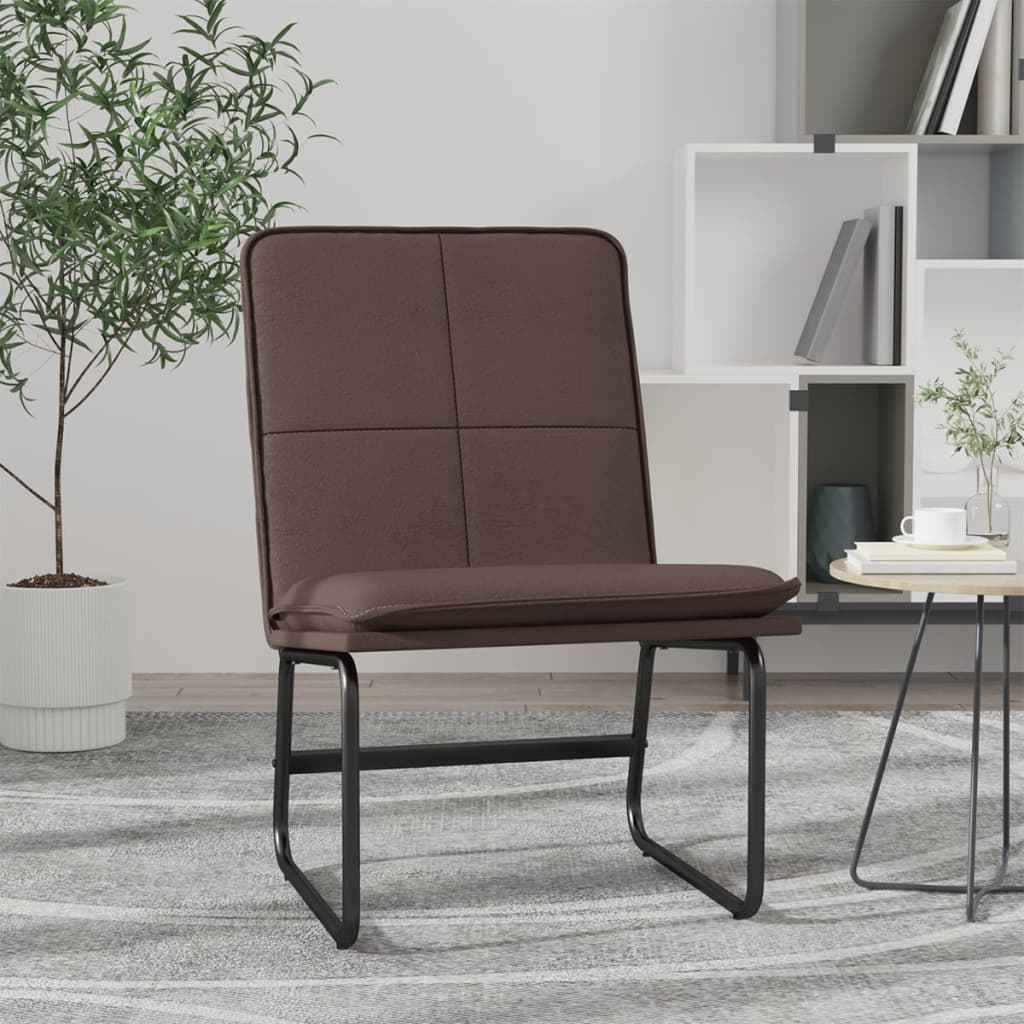 vidaXL Loungestoel 54x75x76 cm kunstleer zwart