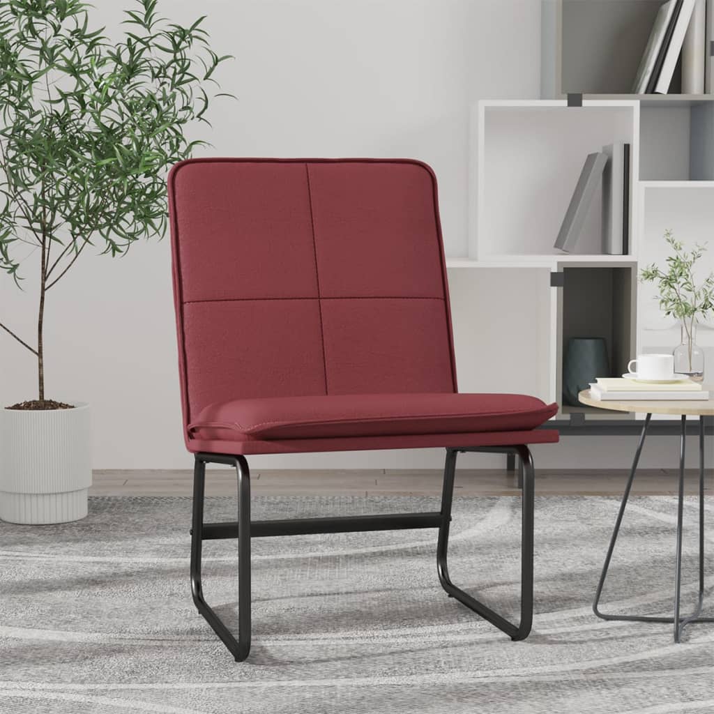 vidaXL Loungestoel 54x75x76 cm kunstleer zwart