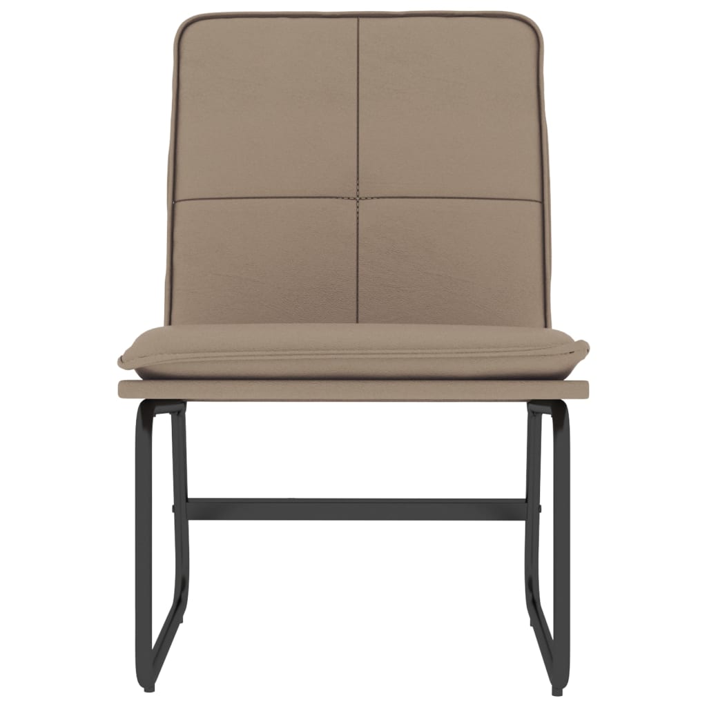 vidaXL Loungestoel 54x75x76 cm kunstleer zwart