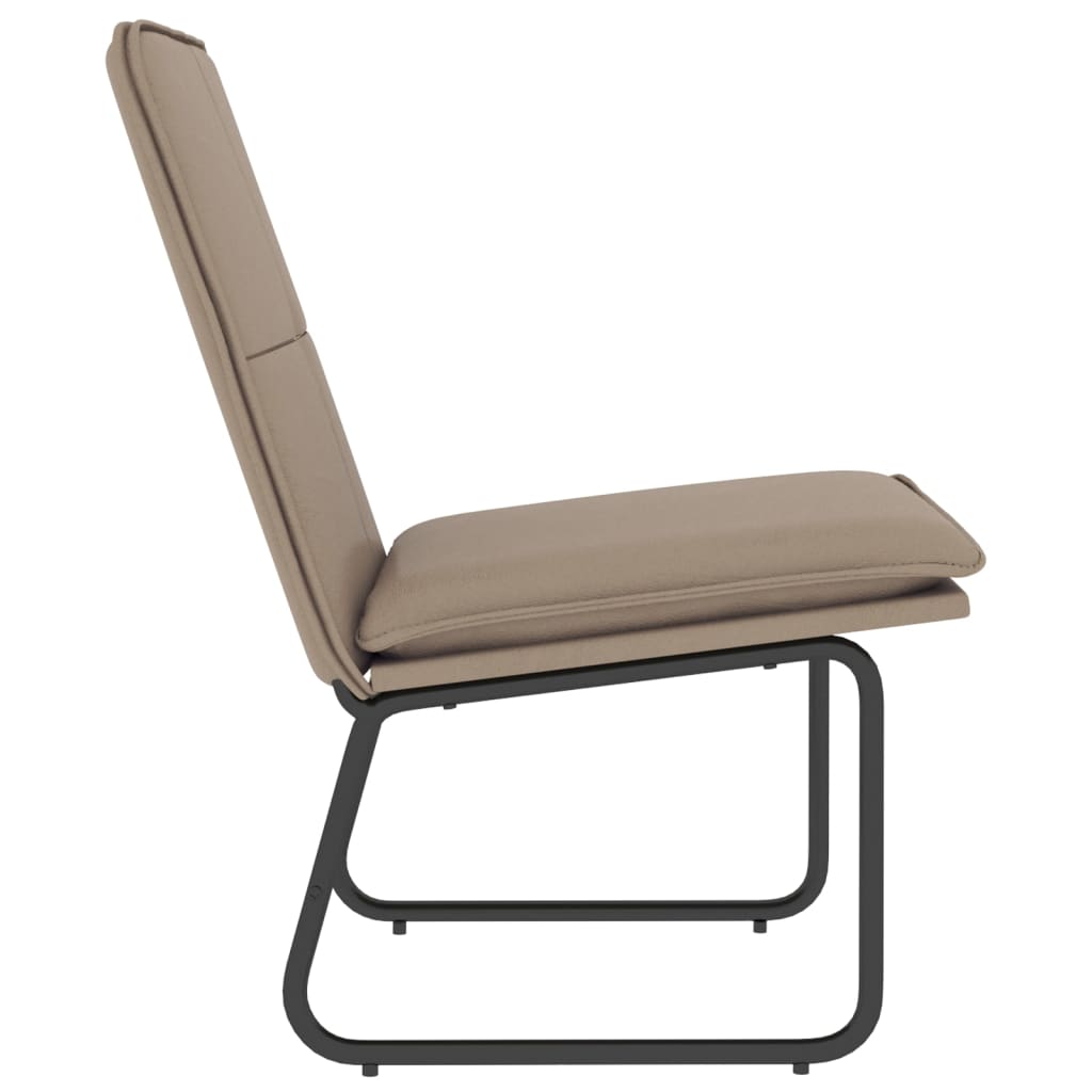 vidaXL Loungestoel 54x75x76 cm kunstleer zwart
