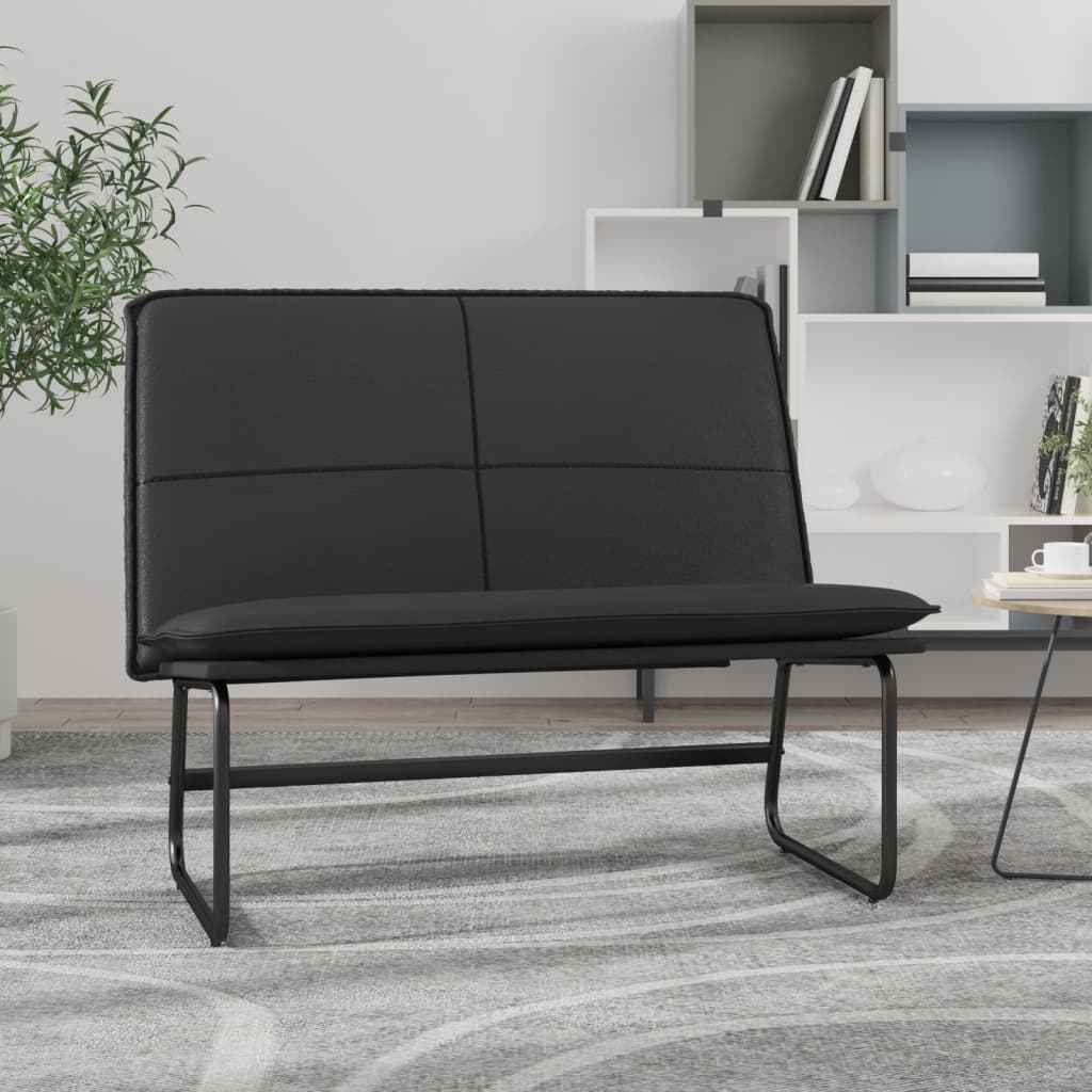 vidaXL Bankje 100x75x76 cm kunstleer zwart
