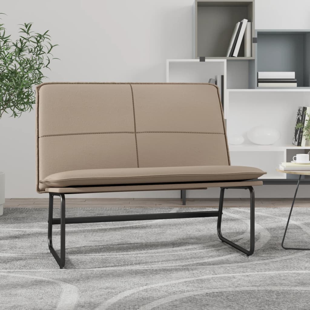 vidaXL Bankje 100x75x76 cm kunstleer zwart