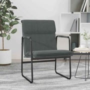 vidaXL Loungestoel 55x64x80 cm stof donkergrijs