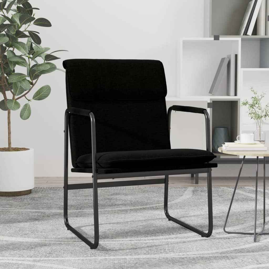 vidaXL Loungestoel 55x64x80 cm stof donkergrijs