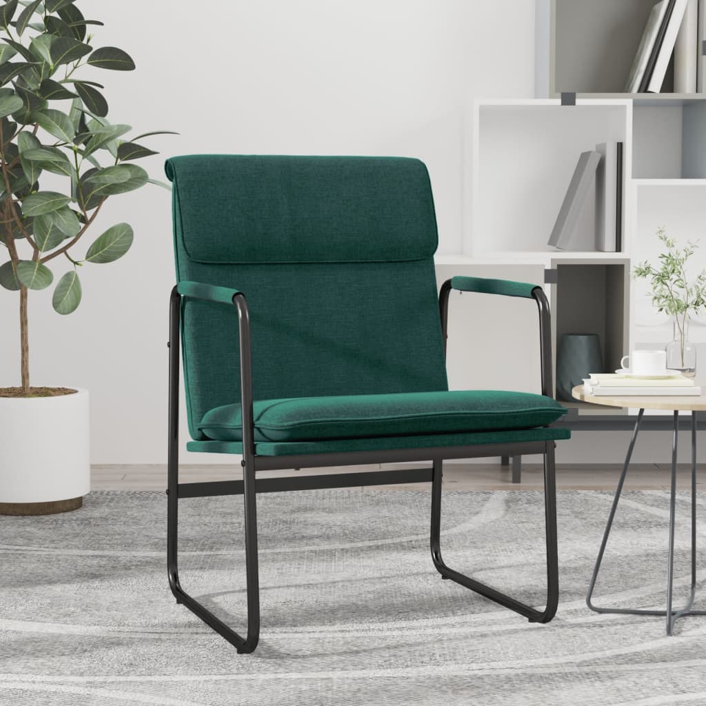 vidaXL Loungestoel 55x64x80 cm stof donkergrijs