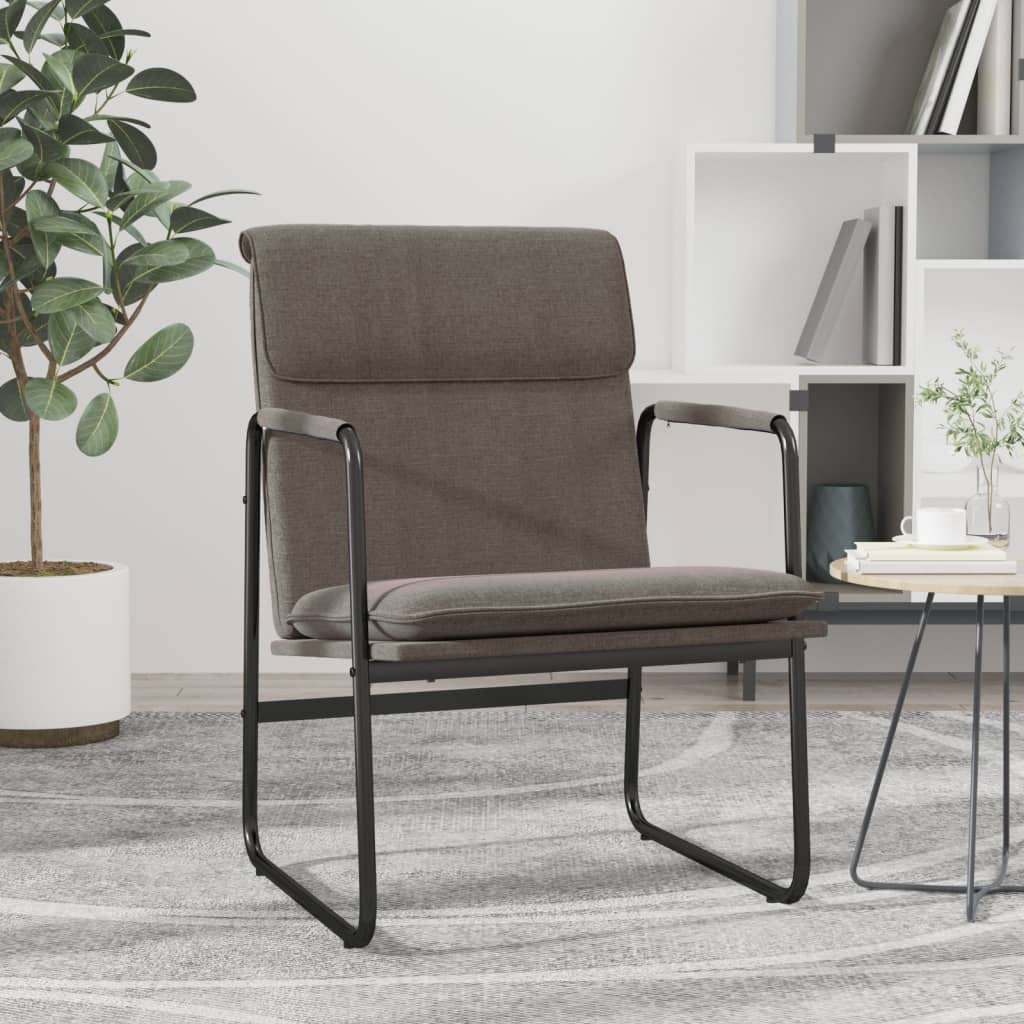 vidaXL Loungestoel 55x64x80 cm stof donkergrijs