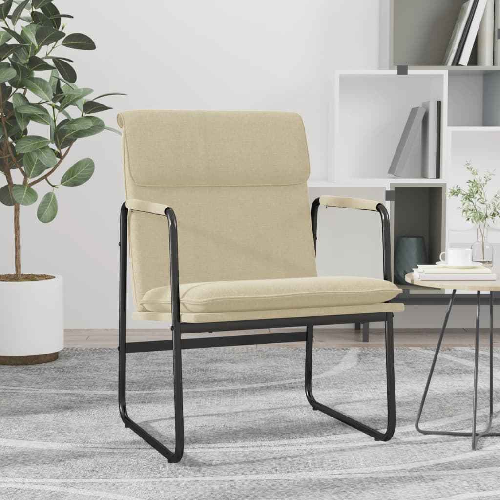 vidaXL Loungestoel 55x64x80 cm stof donkergrijs