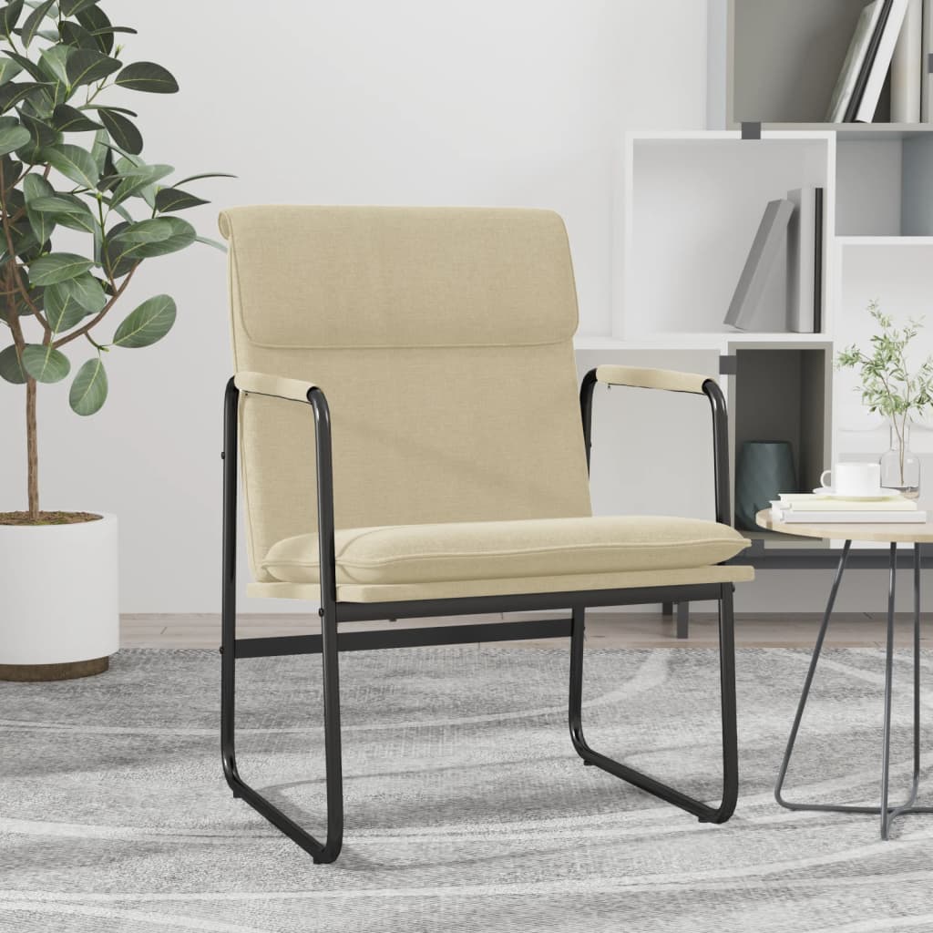 vidaXL Loungestoel 55x64x80 cm stof donkergrijs