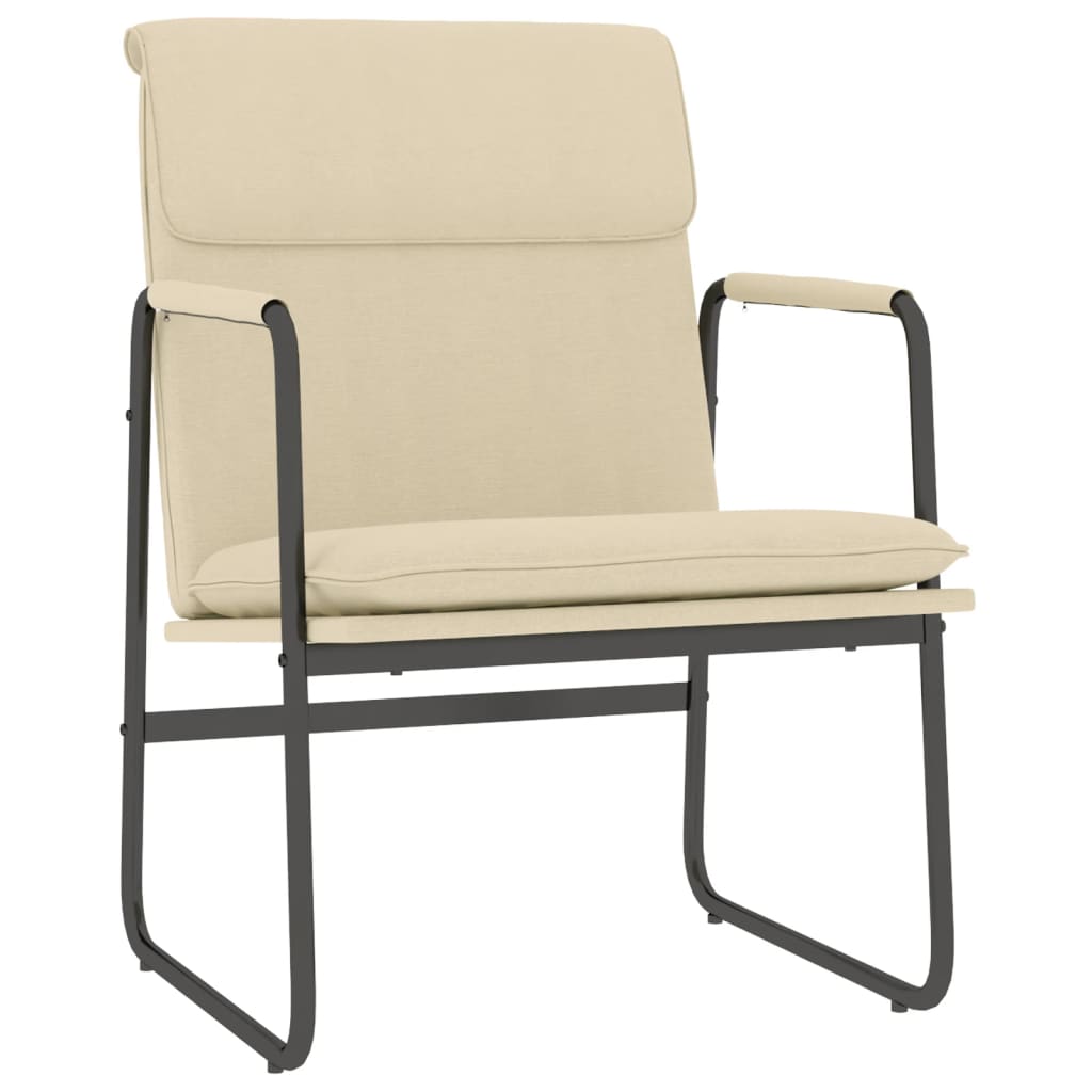 vidaXL Loungestoel 55x64x80 cm stof donkergrijs