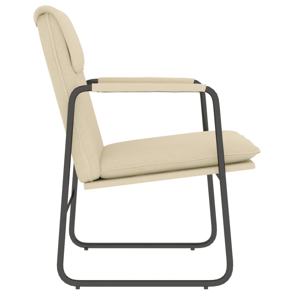 vidaXL Loungestoel 55x64x80 cm stof donkergrijs