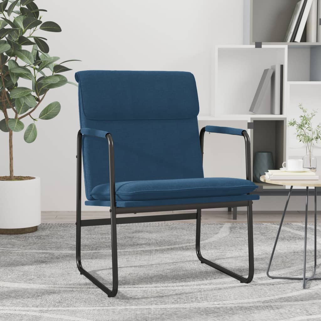 vidaXL Loungestoel 55x64x80 cm stof donkergrijs