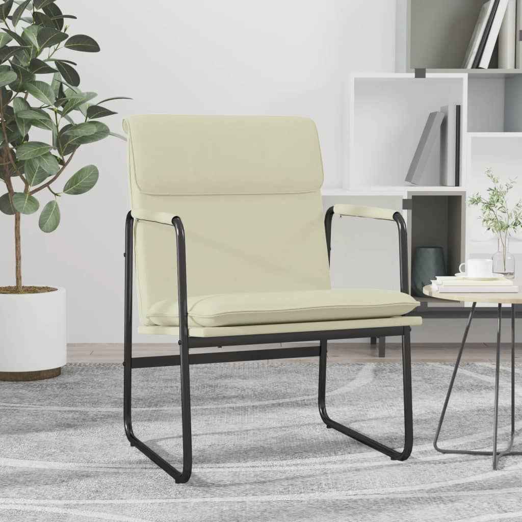 vidaXL Loungestoel 55x64x80 cm kunstleer zwart
