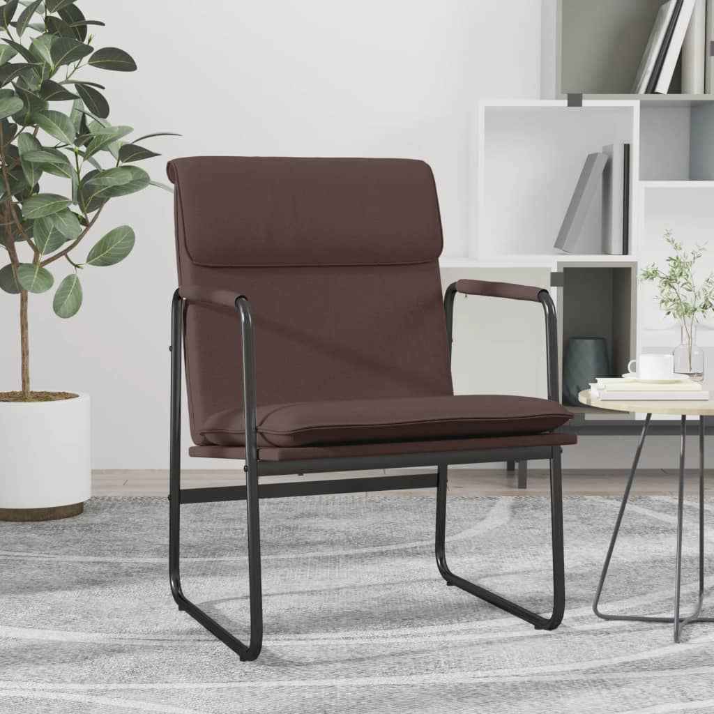 vidaXL Loungestoel 55x64x80 cm kunstleer zwart