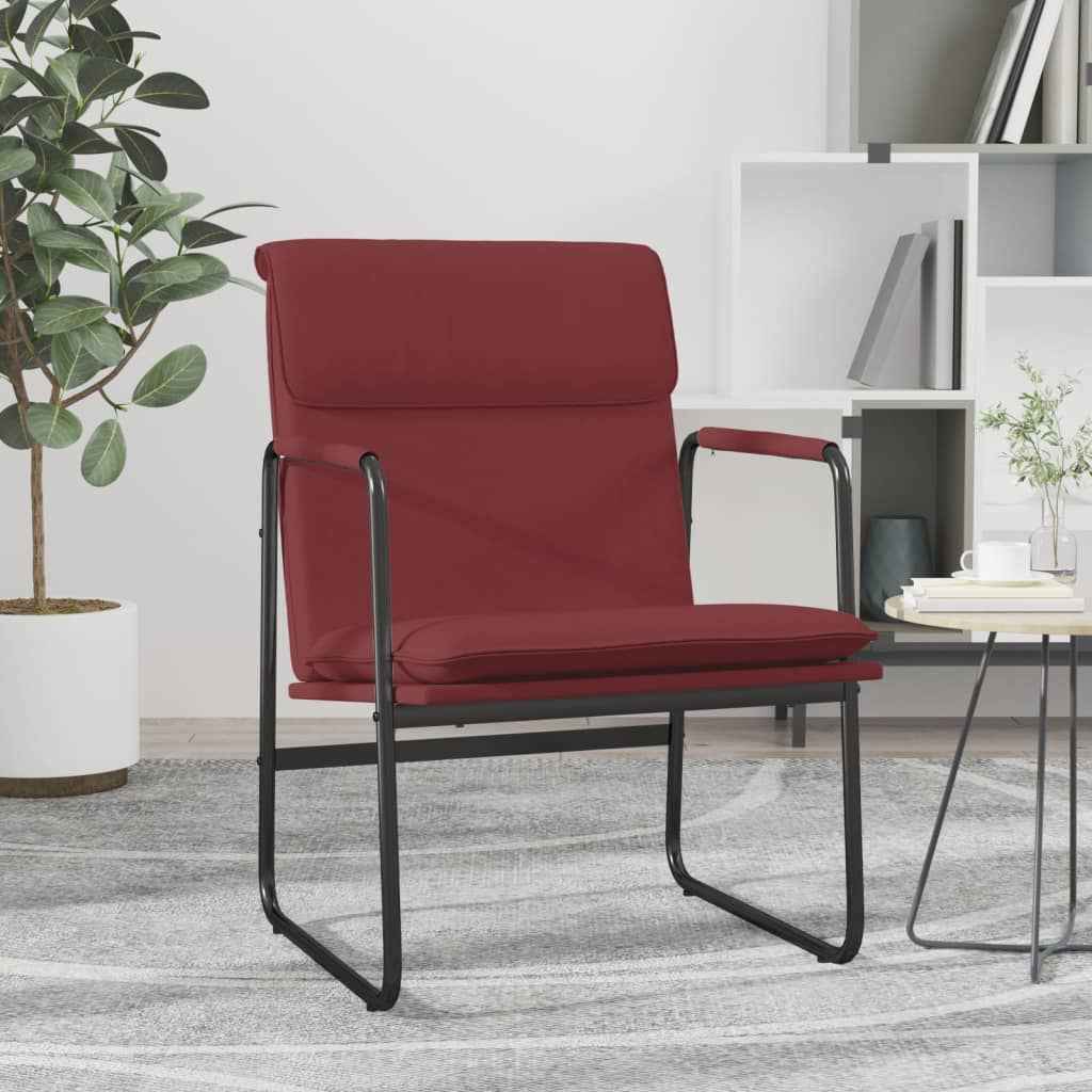 vidaXL Loungestoel 55x64x80 cm kunstleer zwart