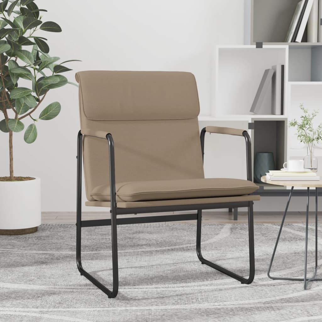 vidaXL Loungestoel 55x64x80 cm kunstleer zwart