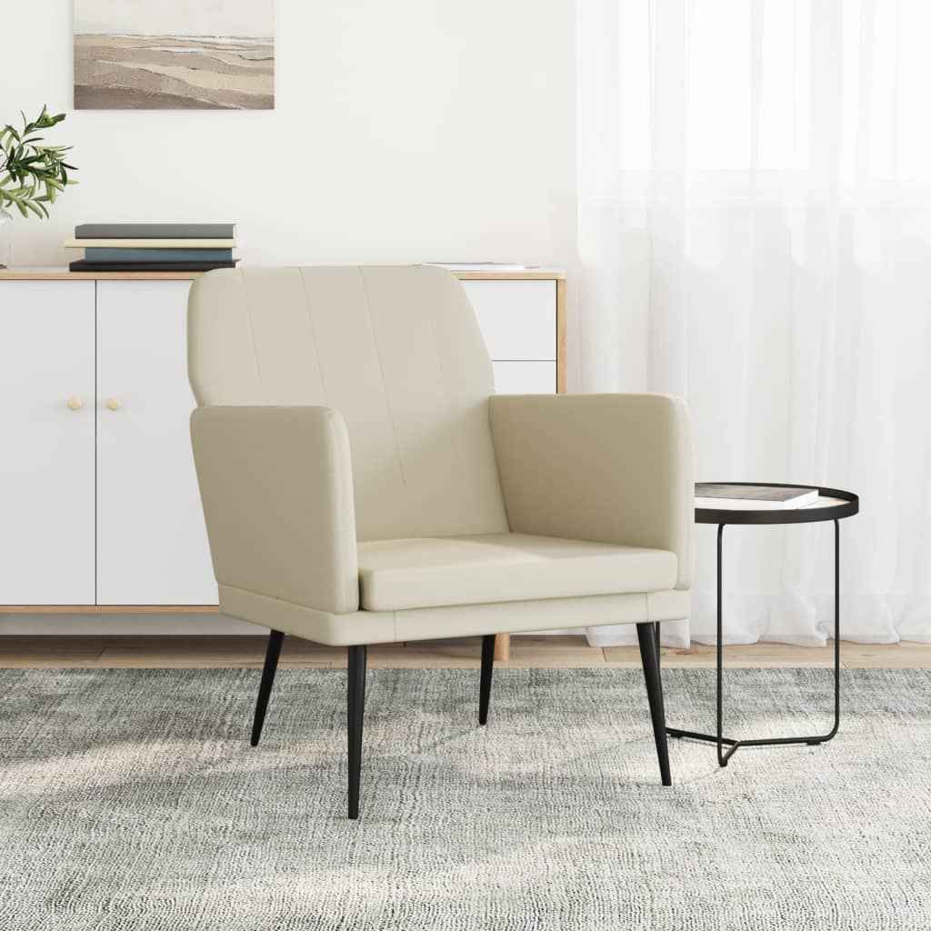 vidaXL Fauteuil 61x78x80 cm kunstleer zwart