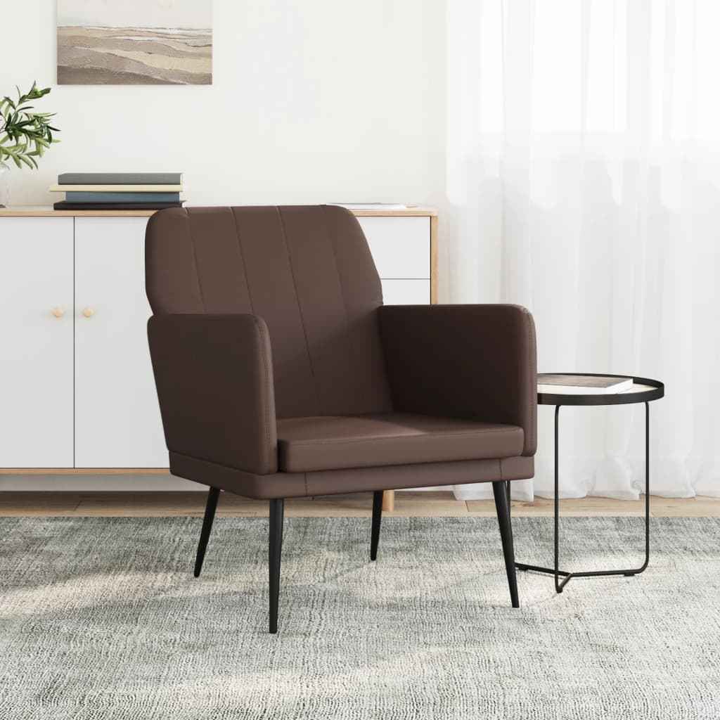 vidaXL Fauteuil 61x78x80 cm kunstleer zwart