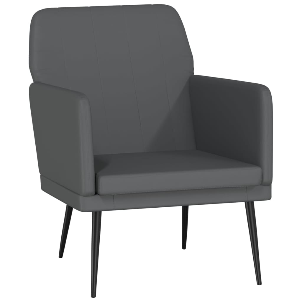 vidaXL Fauteuil 61x78x80 cm kunstleer zwart
