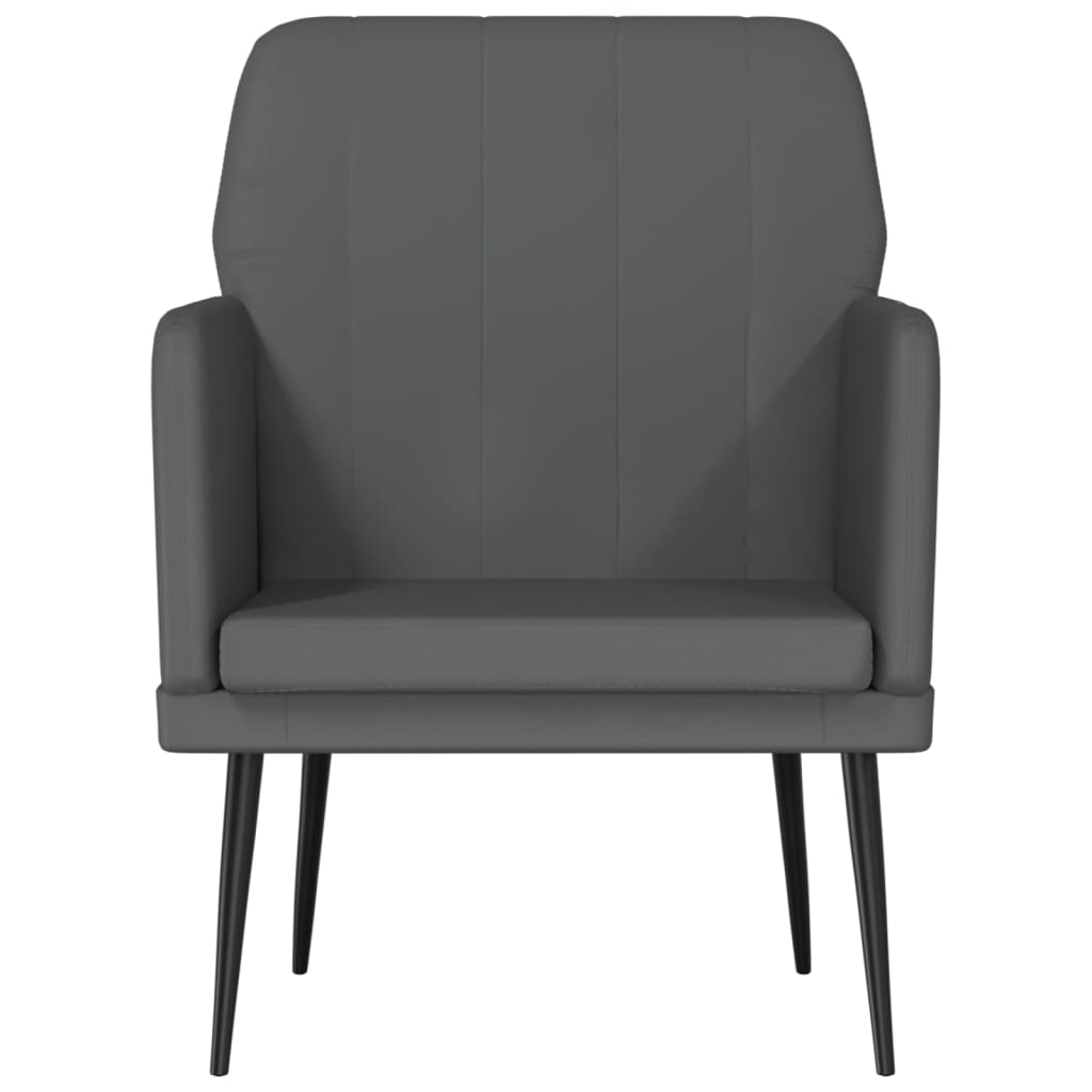 vidaXL Fauteuil 61x78x80 cm kunstleer zwart
