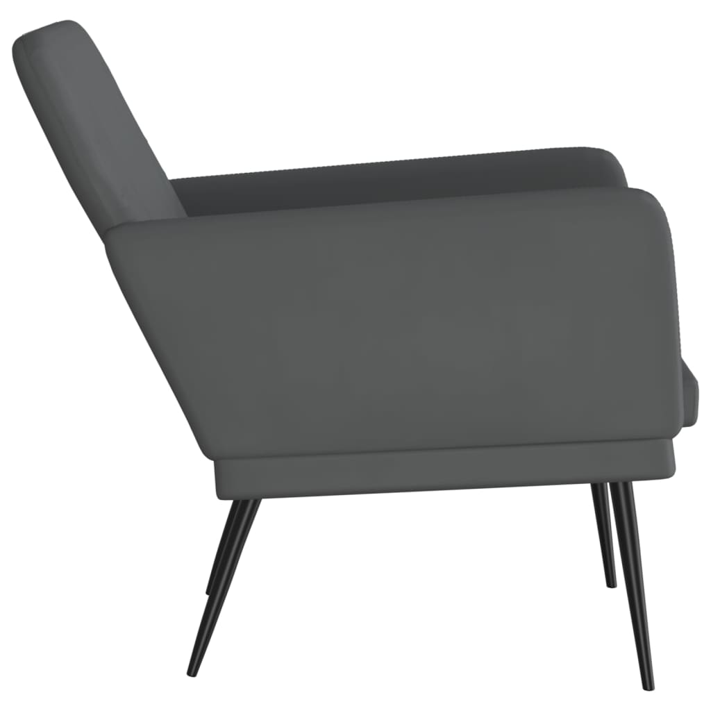 vidaXL Fauteuil 61x78x80 cm kunstleer zwart