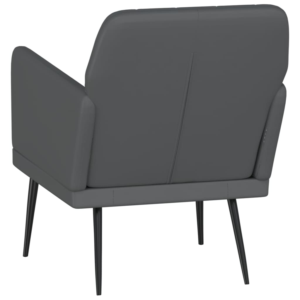 vidaXL Fauteuil 61x78x80 cm kunstleer zwart