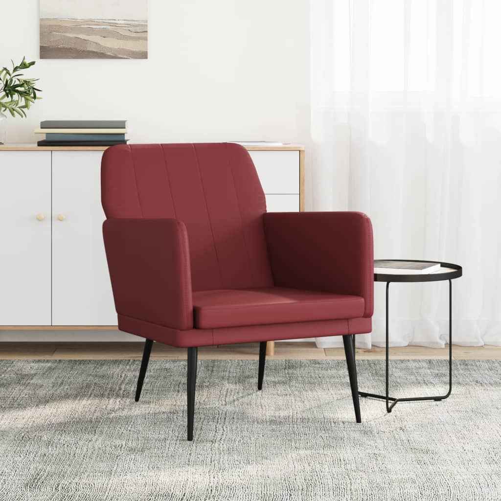 vidaXL Fauteuil 61x78x80 cm kunstleer zwart