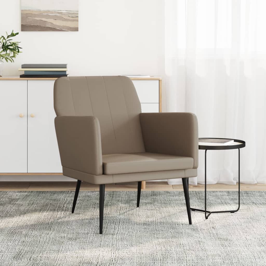vidaXL Fauteuil 61x78x80 cm kunstleer zwart