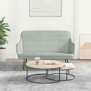 vidaXL Bankje 110x76x80 cm fluweel lichtgrijs