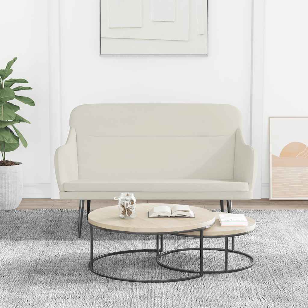 vidaXL Bankje 110x76x80 cm fluweel lichtgrijs
