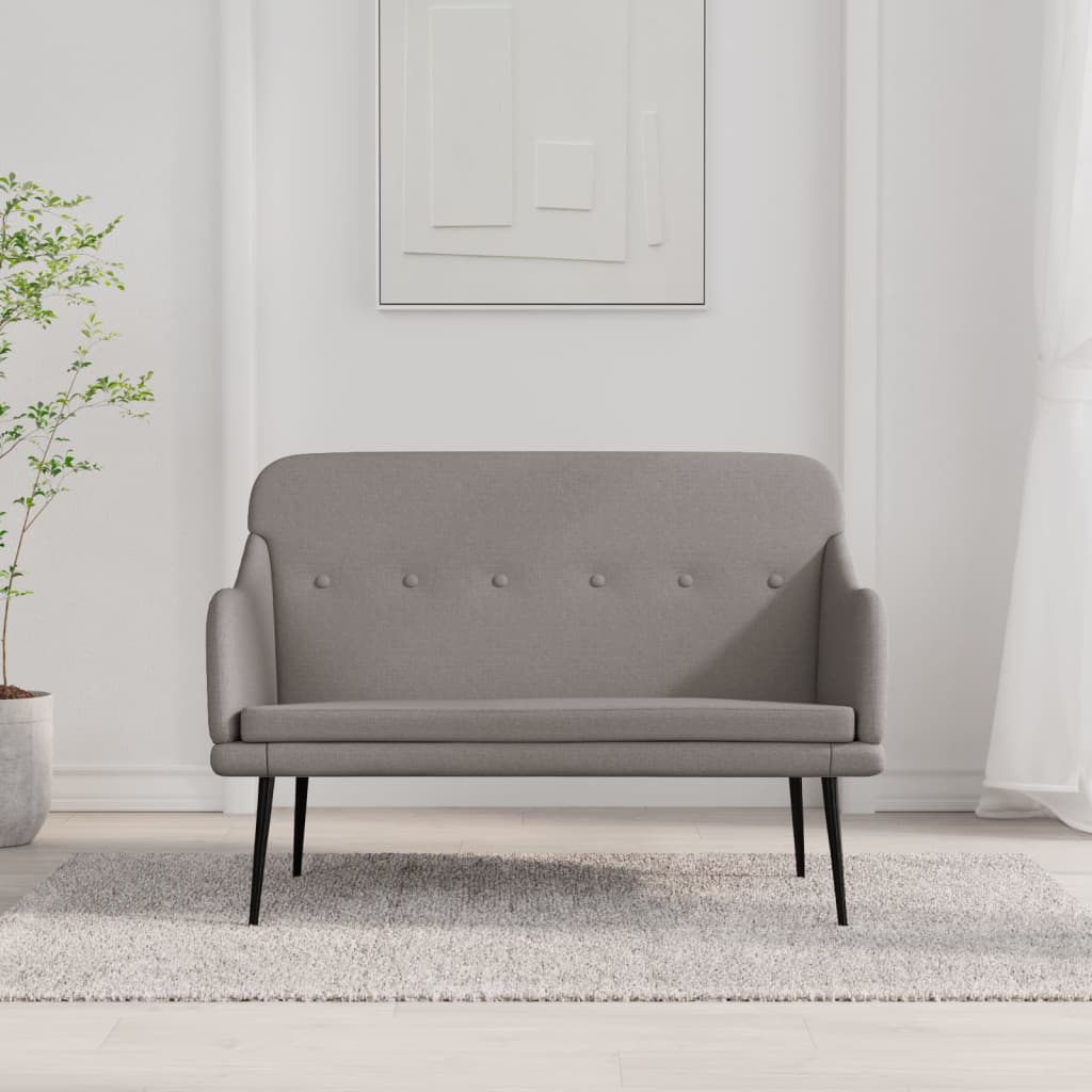 vidaXL Bankje 110x76x80 cm stof donkergrijs