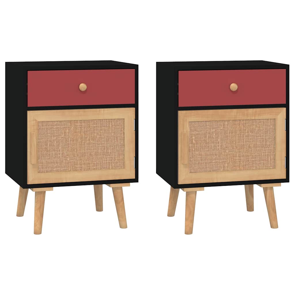 vidaXL Nachtkastjes 2 st 40x30x55 cm bewerkt hout wit