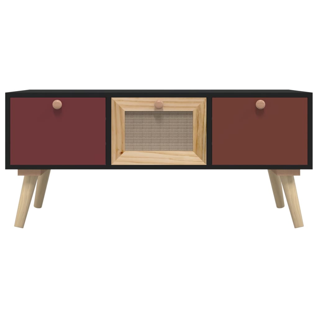 vidaXL Salontafel met lades 80x40x35,5 cm bewerkt hout