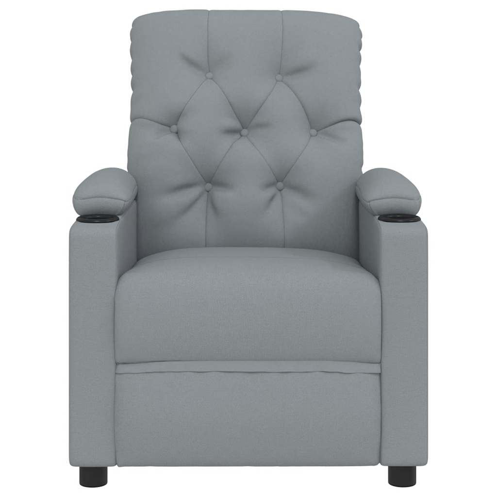vidaXL Relaxfauteuil lichtgrijze stof