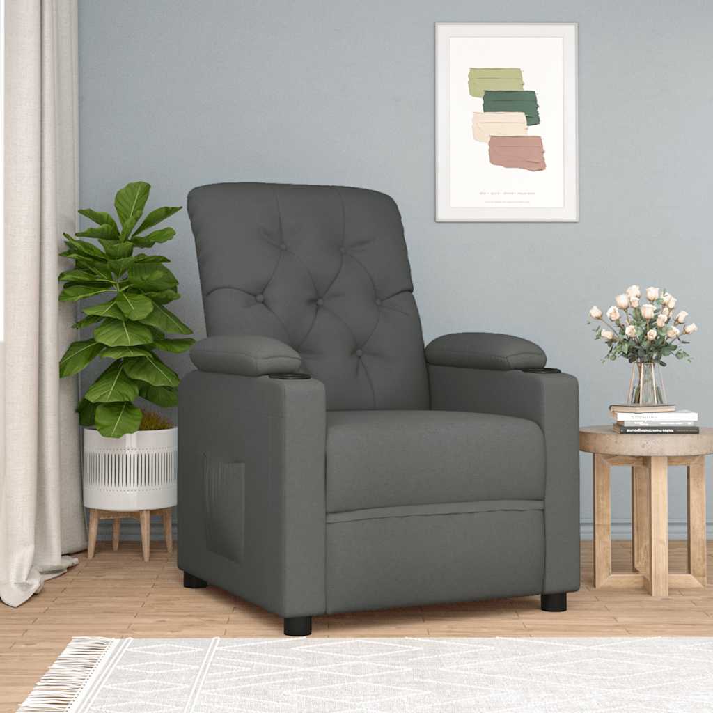 vidaXL Relaxfauteuil lichtgrijze stof