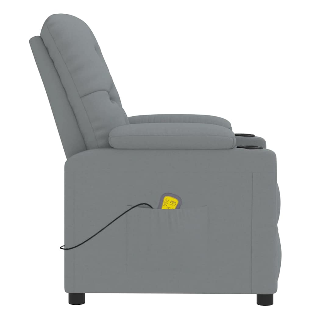 vidaXL Massagestoel met lichtgrijze stof