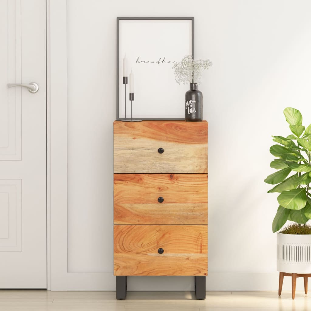 vidaXL Dressoir met 3 lades 40x33,5x75 cm massief mangohout