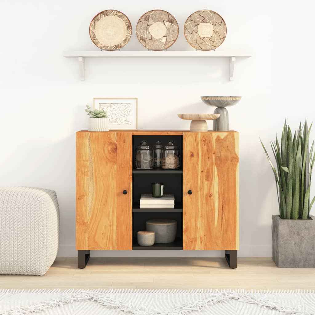 vidaXL Dressoir met 2 deuren 90x33x75 cm massief mangohout