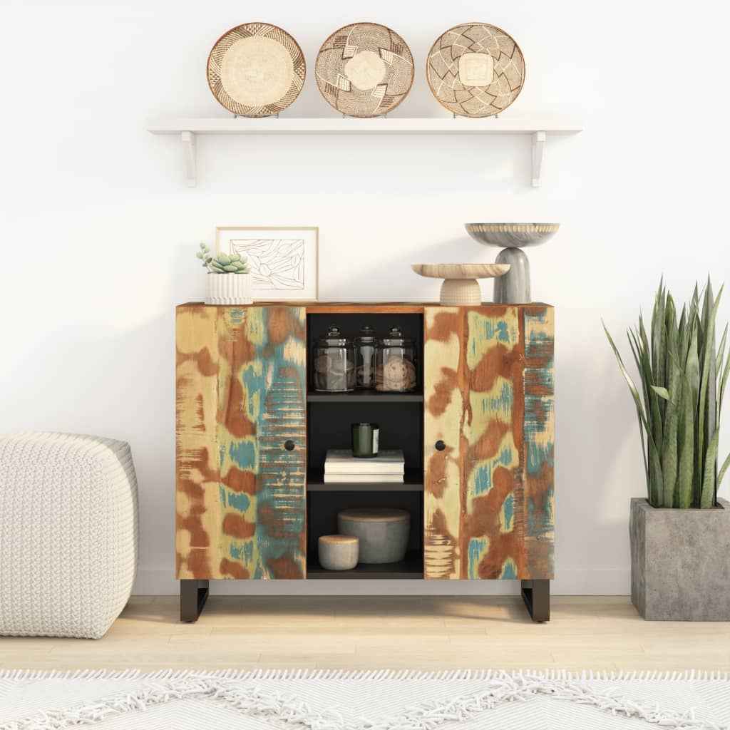 vidaXL Dressoir met 2 deuren 90x33x75 cm massief mangohout