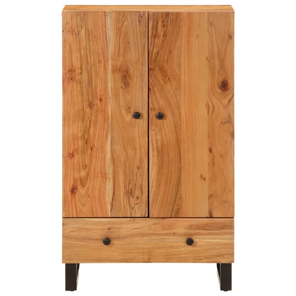 vidaXL Tall Cabinet with Drawer 60x33x100 cm Solid Mango Wood and Iron